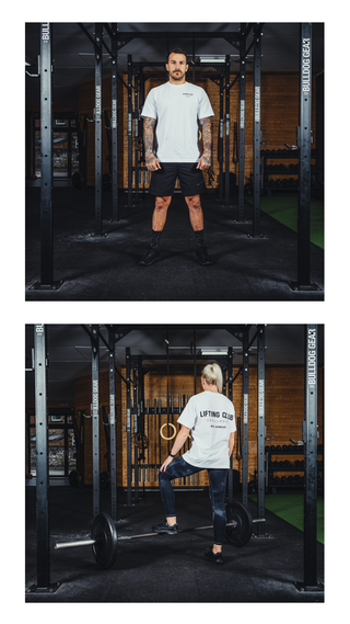Unisex Oversized Lifting Club Tee White