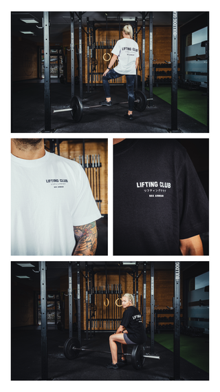 Unisex Oversized Lifting Club Tee White