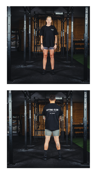 Unisex Oversized Lifting Club Tee Black