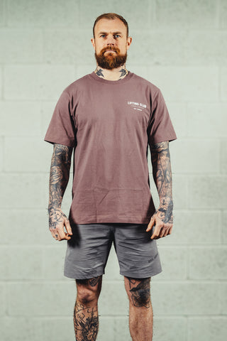 Unisex Oversized Lifting Club Tee Mauve