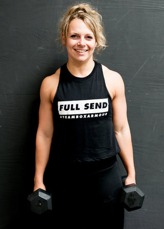 Full Send Racerback Crop