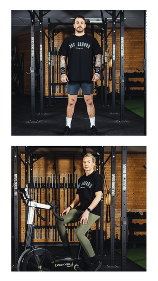 Unisex Oversized Box Armour Tee Black