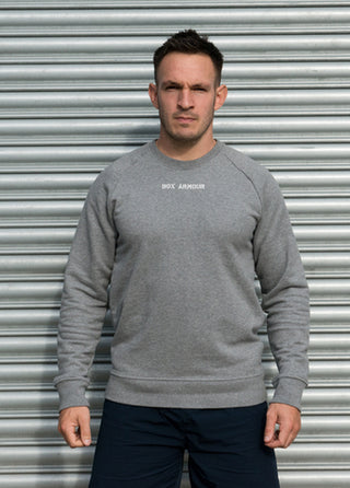 Ultra Premium Organic Unisex Crew Sweater Athletic Grey
