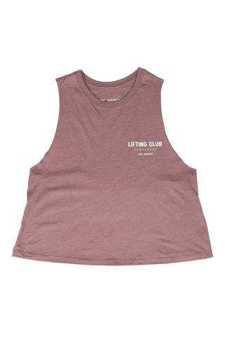 Dusty Pink Lifting Club Cropped Racerback