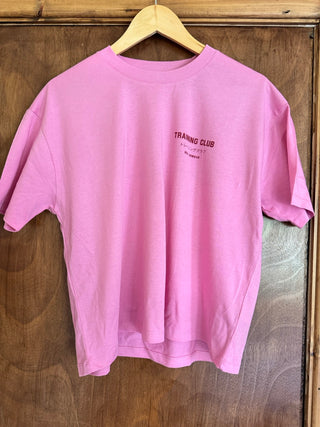 Unisex Training Club Boxy Tee Pink and Red