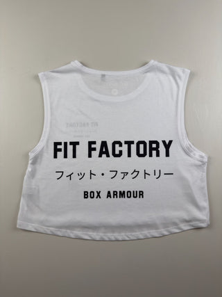 White Fit Factory Cropped Tank