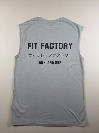 Fit Factory Sleeveless Tee Light Asphalt and Dark Grey