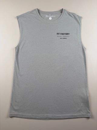 Fit Factory Sleeveless Tee Light Asphalt and Dark Grey
