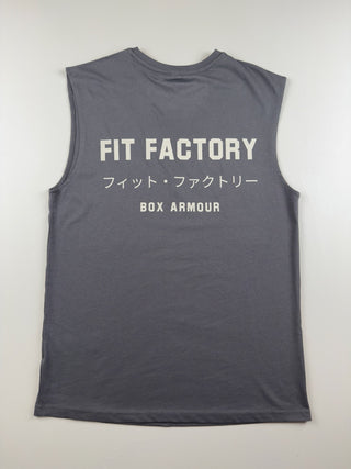 Fit Factory Sleeveless Tee Magnet and Cream