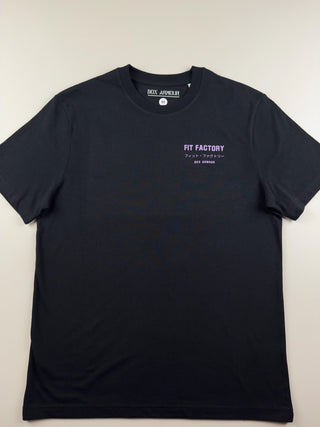 Unisex Fit Factory Tee Black and Lilac