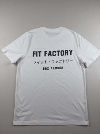 Unisex Fit Factory Tee Off White and Dark Grey