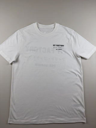 Unisex Fit Factory Tee Off White and Dark Grey
