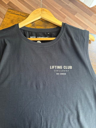 Black and Leopard Lifting Club Cropped Tank