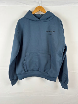 Unisex Lifting Club Fleece Lined Hoodie Airforce Blue