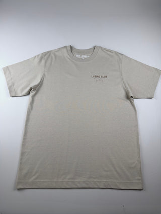 Unisex Oversized Lifting Club Tee - Sand and Leopard Print