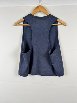 Navy Lifting Club Cropped Racerback