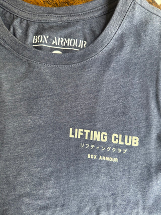 Navy Lifting Club Cropped Racerback