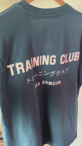 Unisex Training Club Tee Teal and Cream