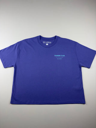 Training Club Boxy Tee Purple and Turquoise