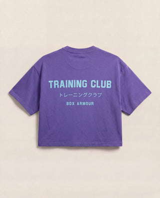 Training Club Boxy Tee Purple and Turquoise